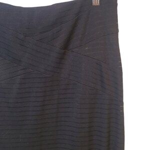 Eci Women's Black Ribbed Maxi Skirt Size L